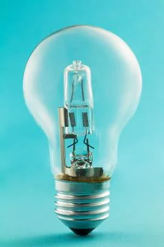 Blurb on blue background Stock Photos