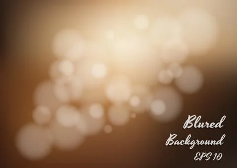Blured background warm light style abstract bokeh design. vector illustration Stock Illustration