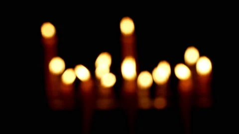 Blured candles flame. Video stock 150522700