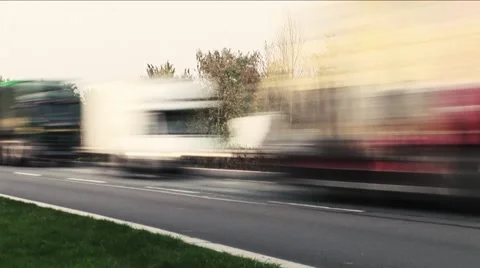 Blured Car On Road 스톡 동영상 54184726