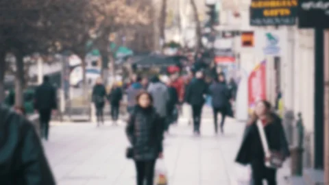 Blured Crowd Stock Footage 124254138