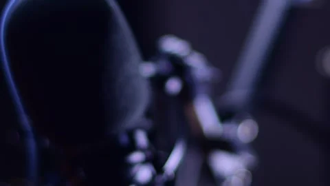 Blured in to focus smoke abstract microphone Stock-Footage 257941339