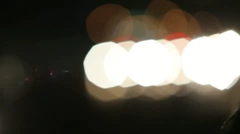 Blured headlights Stock Footage 10864585