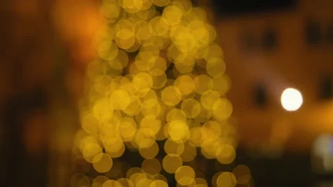 Blured lights of christmas tree Stock Footage 228593809