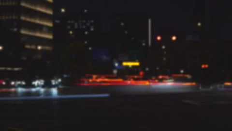 Blured long exposure timelapse shows car headlights and taillights creating Stock Footage 324573826