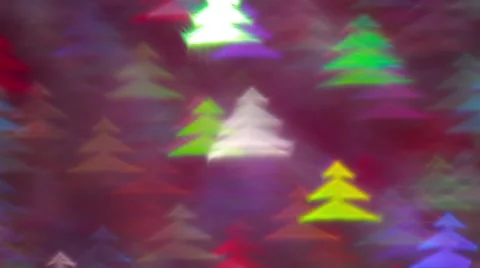 Blured multicolor defocused fir-tree lights Stock Footage 66436986