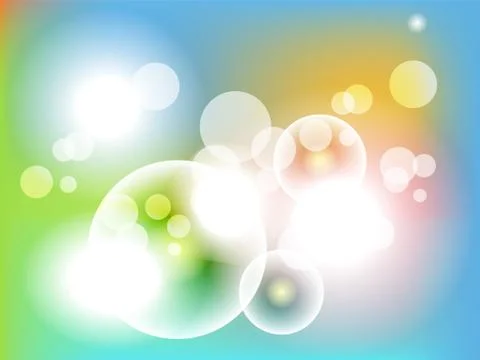 Blured soft colorful background with bubbles. Abstract blurred poster. Jpeg i Illustrazione stock