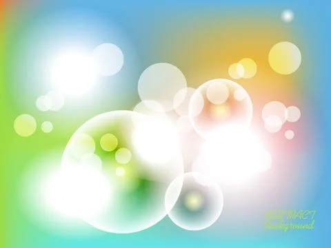 Blured soft colorful vector background with bubbles Stock Illustration
