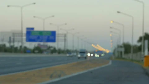 Blured traffic jam rush hour on highway. Stock Footage 146259390