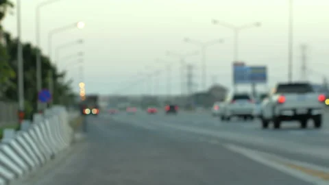 Blured traffic jam rush hour on highway. Stock Footage 146259507