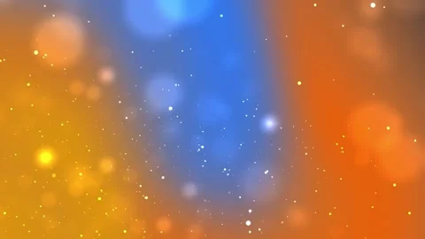 Blurred abstract background with blue orange and white sparkles for  design Stock Footage 316903387