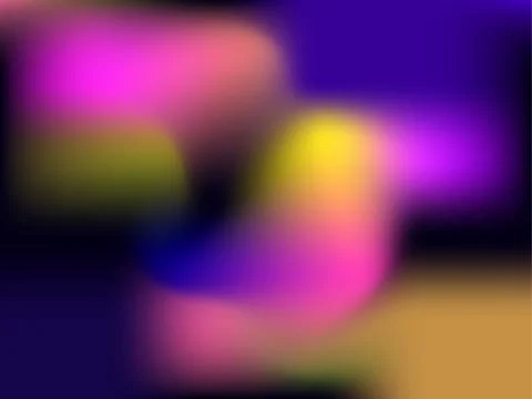 Blurred abstract background with gradient purple, yellow and pink color. Desi Illustrazione stock