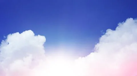 Blurred Abstract background, sun comes out from behind the clouds Foto stock
