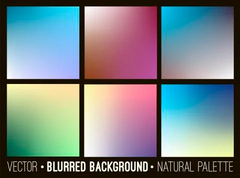 Blurred abstract backgrounds collection. Smooth template design Stock Illustration