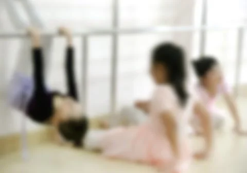 Blurred abstract Ballet class for small girls Stock-Fotos