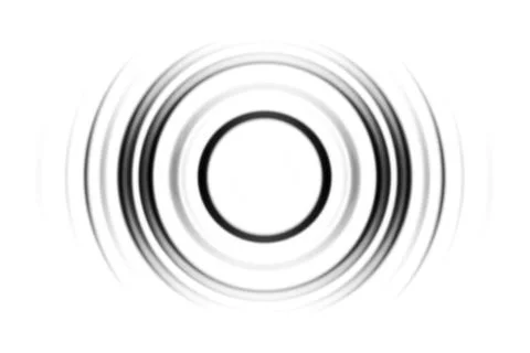 Blurred, abstract  black vortex, circle spin on white background Stock Illustration