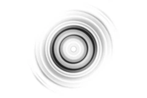 Blurred, abstract  black vortex, circle spin on white background Stock Illustration
