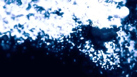Blurred abstract composition of bright blue light splashes and glowing streak Stock Footage 316790337