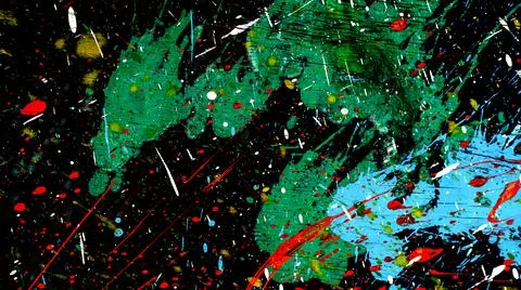 Blurred abstract multicolor random dynamic draw paint pattern background Stock Photos