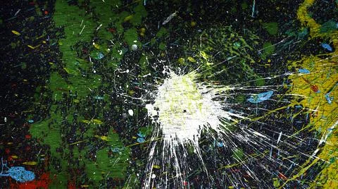 Blurred abstract multicolor random dynamic draw paint pattern background Stock Photos