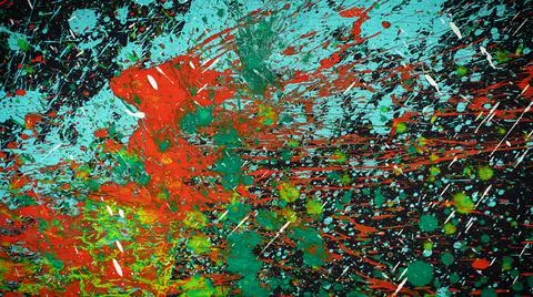 Blurred abstract multicolor random dynamic draw paint pattern background Stock Photos