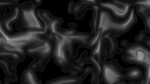 Blurred abstract shapes in dark gray against black background. Suitable for back Stock Footage 323918685