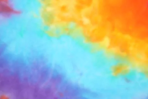 Blurred abstract tie dye multicolor fabric cloth pattern texture Stock Photos