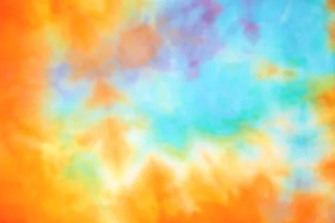 Blurred abstract tie dye multicolor fabric cloth pattern texture Stock Photos