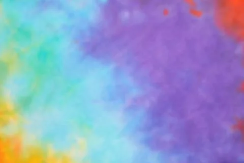 Blurred abstract tie dye multicolor fabric cloth pattern texture Stock Photos