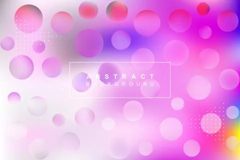 Blurred abstract vector background with text and round elements Stock Illustration