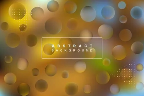 Blurred abstract vector background with text and round elements Illustrazione stock