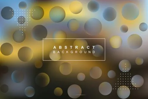Blurred abstract vector background with text and round elements Stock Illustration
