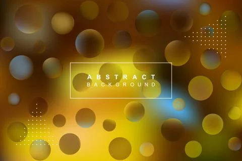 Blurred abstract vector background with text and round elements Ilustración de archivo