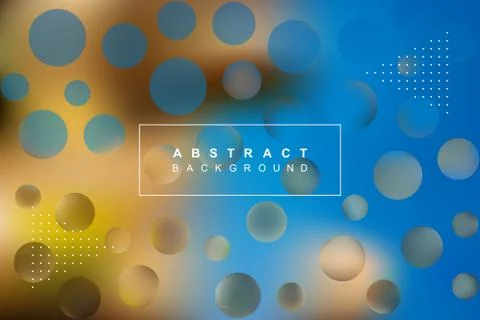 Blurred abstract vector background with text and round elements Ilustración de archivo