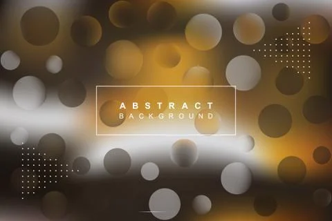 Blurred abstract vector background with text and round elements Illustrazione stock