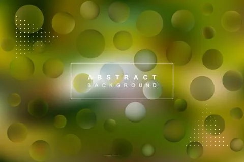 Blurred abstract vector background with text and round elements Stock Illustration