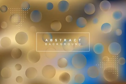 Blurred abstract vector background with text and round elements Stock Illustration