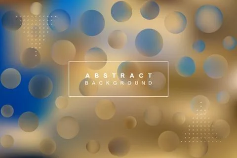 Blurred abstract vector background with text and round elements Stock Illustration