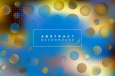 Blurred abstract vector background with text and round elements Illustrazione stock