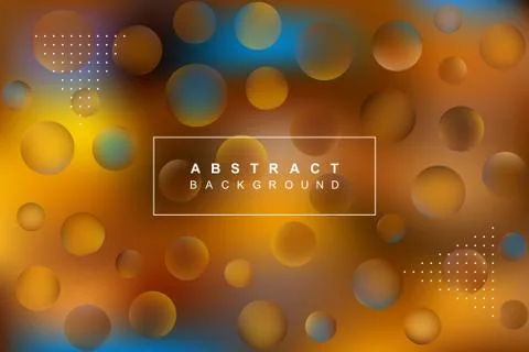 Blurred abstract vector background with text and round elements Illustrazione stock