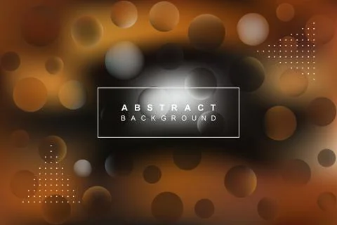 Blurred abstract vector background with text and round elements Illustrazione stock