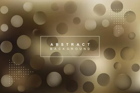 Blurred abstract vector background with text and round elements Stock Illustration