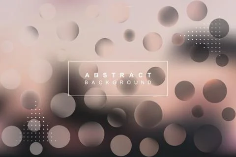Blurred abstract vector background with text and round elements Illustrazione stock