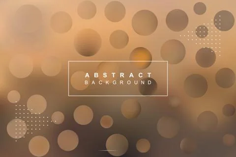 Blurred abstract vector background with text and round elements Stock Illustration