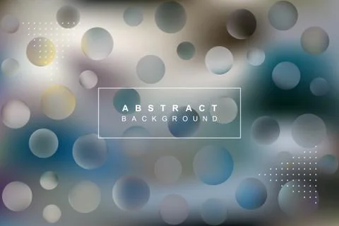 Blurred abstract vector background with text and round elements Stock Illustration