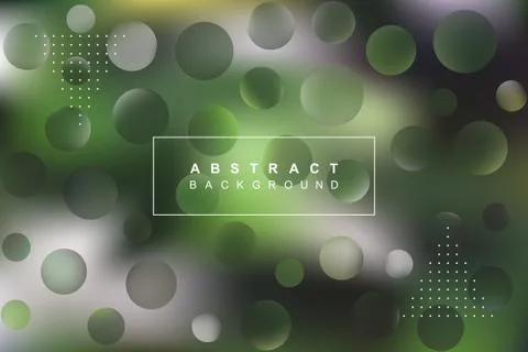 Blurred abstract vector background with text and round elements Ilustración de archivo