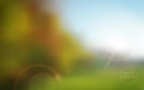 Blurred autumn sunset vector background Illustrazione stock