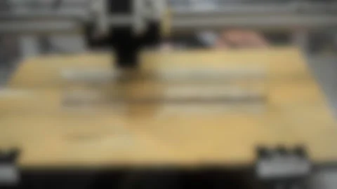 Blurred background. 3d printer laser beam burns the pattern close-up Stock Footage 134076810