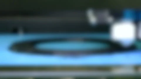 Blurred background. 3D printer in operation close-up Stock Footage 138019138