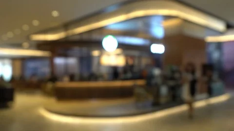 Blurred background with beautiful counter in mall scene Stock Footage 81429599